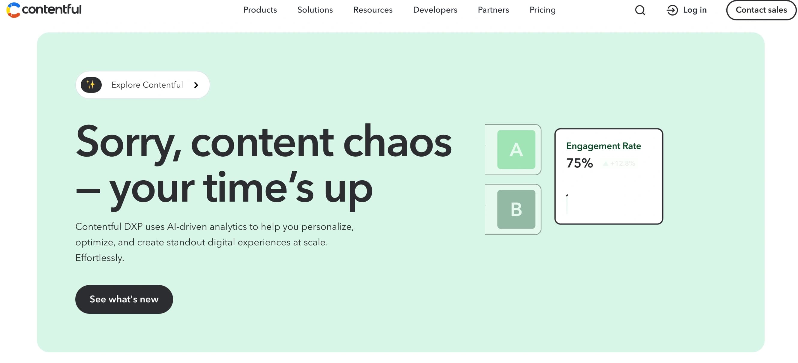 Contentful as an option for a headless CMS platform.