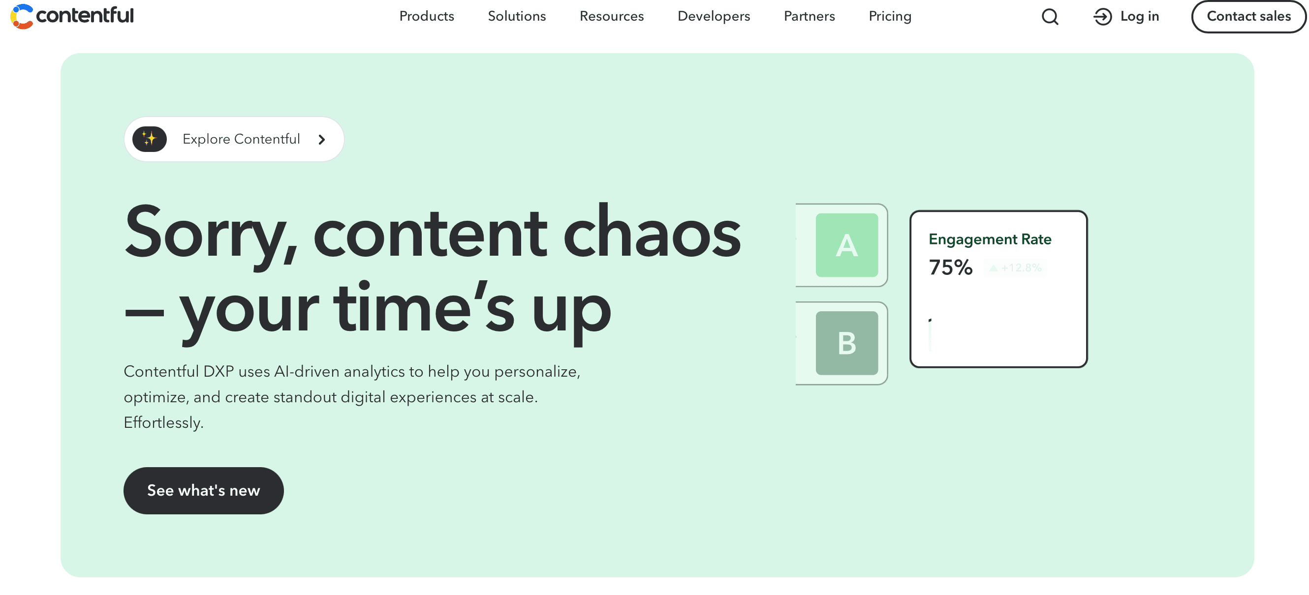 Contentful as an option for a headless CMS platform.